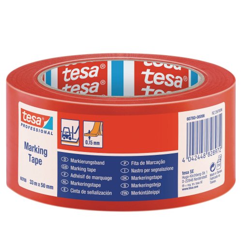 Lattiateippi Tesa® 60760 50mmx33m punainen, hinta 16,35€