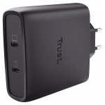Laturi Trust maxo 100 watin 2-porttinen usb-c gan , musta