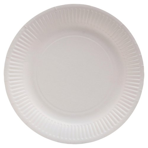 Lautanen Exacompta 23cm valkoinen 50kpl, hinta 6€