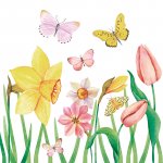 Lautasliina Duni 24 x 24 cm butterfly meadow 20kpl