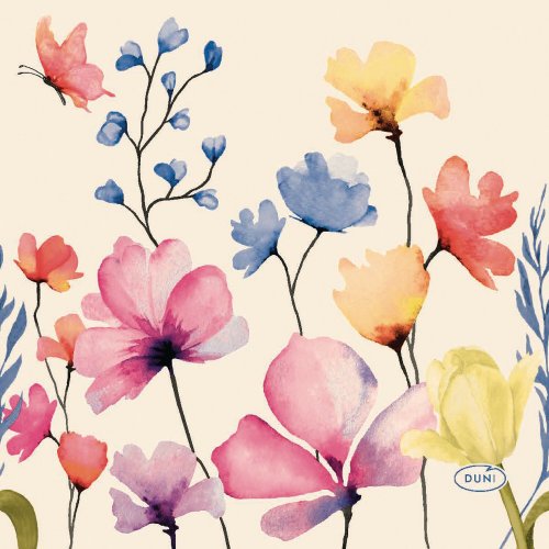 Lautasliina Duni 24 x 24 cm floral faven 20kpl, hinta 4,29€