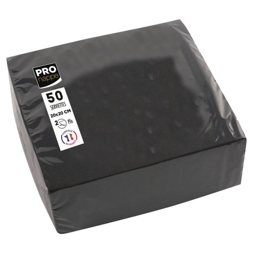 Lautasliina pronappe 20x20 musta 50kpl, hinta 4,39€