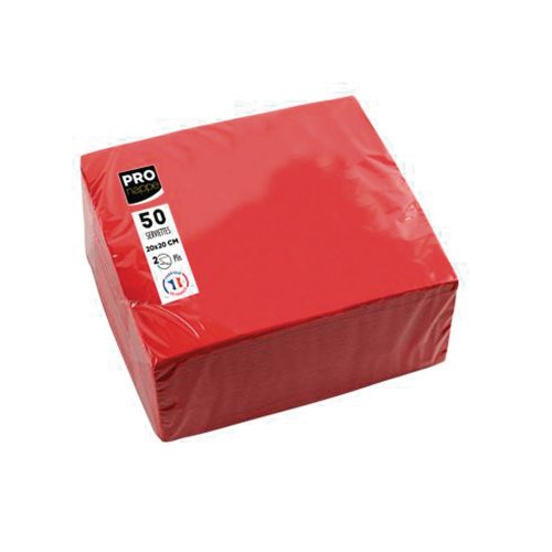 Lautasliina Pronappe 20x20 punainen 50kpl, hinta 2,68€