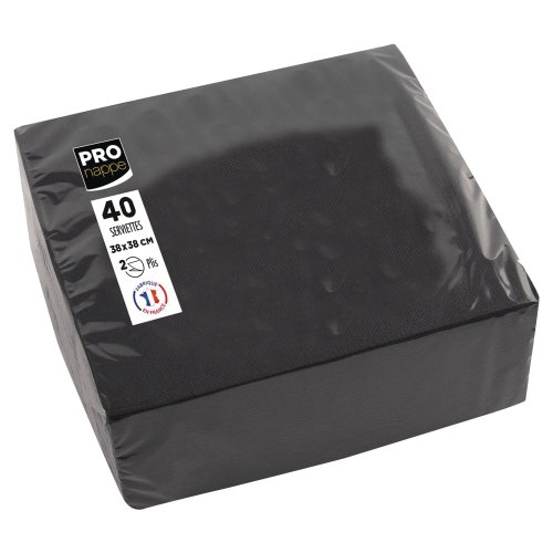 Lautasliina pronappe 38x38 musta 40kpl, hinta 4,11€