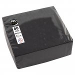 Lautasliina pronappe 38x38 musta 40kpl