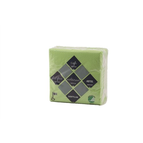 Lautasliina Softlin Basic 24 x 24 cm lime 100 kpl, hinta 4,94€