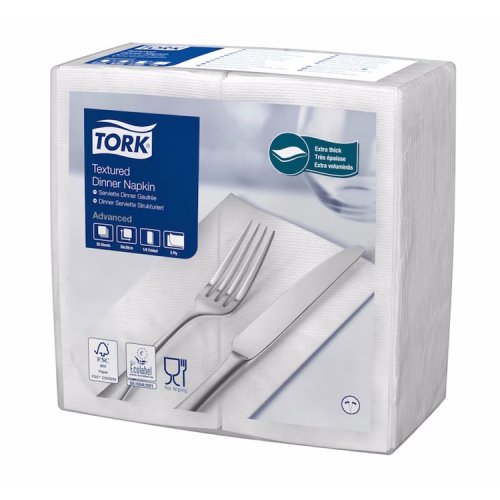 Lautasliina Tork Textured Dinner 1/8 valkoinen 50 kpl, hinta 4,36€