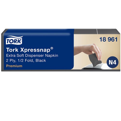 Lautasliina Tork Xpressnap musta 18961 N4 /5x200, hinta 26,16€