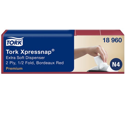 Lautasliina Tork Xpressnap viininpunainen 18960 N4 5x200kpl, hinta 28,22€