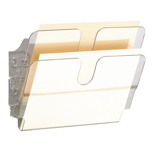1994272 Esiteteline Durable A4 on vaakatasoon kiinnitettävä seinäteline. Esitetelineen mitat ovat 34,1x10x23cm ja siihen mahtuun noin 15mm nippu paperia. Yhdessä myyntierässä toimitetaan 2 seinätelinettä.