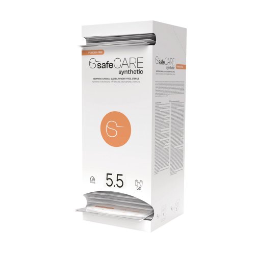 Leikkauskäsineet Safecare synteettinen steriili 5.5 50kpl, hinta 202,02€