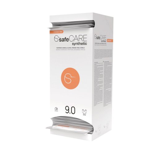 Leikkauskäsineet Safecare synteettinen steriili 9.0 50kpl, hinta 202,02€