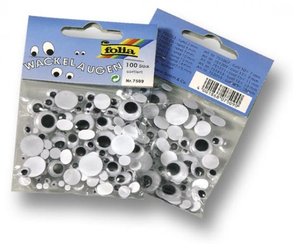 Liikkuvat Silmät Folia /100, hinta 2,85€