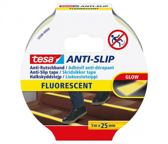 Liukuesteteippi Tesa Anti-Slip 55580 25mmx5m jälkivalaiseva, hinta 18,73€