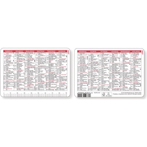 Lompakkoalmanakka 2027 Cc 6107 100 x 70mm, hinta 0,58€