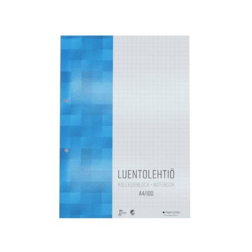Luentolehtiö Paperipiste A4/100 mappirei´itys, hinta 2,63€
