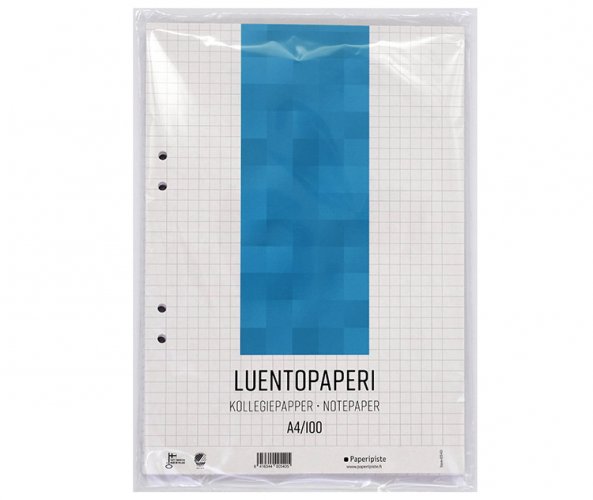 Luentopaperi Paperipiste A4/100 yleisreiitys, hinta 3,05€