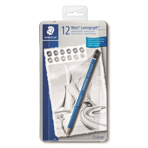 Lyijykynä Lajitelma Mars Lumograph 8B-2H 12 kovuutta, hinta 23,41€