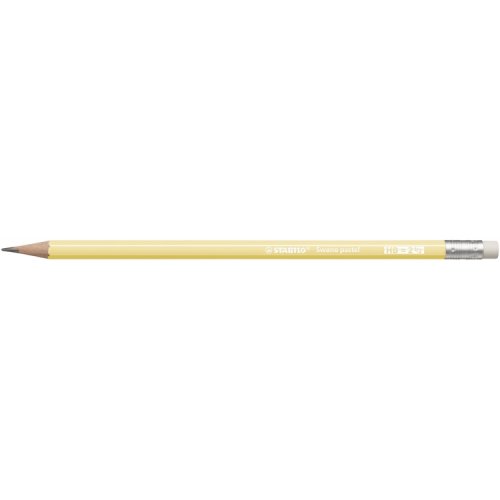 Lyijykynä STABILO Swano pastel HB kumipää keltainen 12 kpl, hinta 7,68€