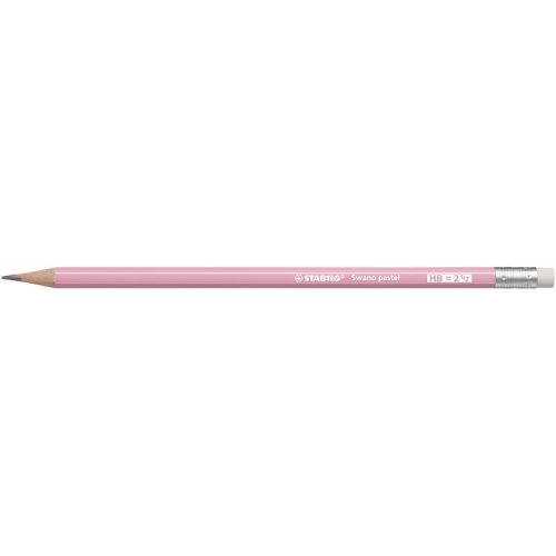 Lyijykynä STABILO Swano pastel HB kumipää roosa 12 kpl, hinta 7,68€