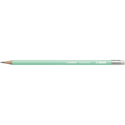Lyijykynä STABILO Swano pastel HB kumipää vihreä 12 kpl, hinta 7,68€