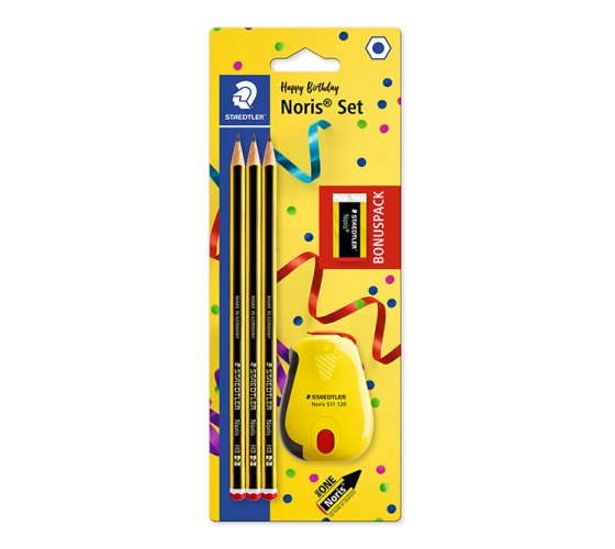 Lyijykynäsetti Staedtler Noris 120 HB 3 kynää+kumi+teroitin, hinta 4,55€