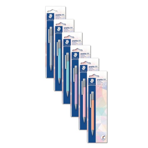 Lyijytäytekynä Staedtler graphite 777 0,5mm blister värilajitelma, hinta 2,80€