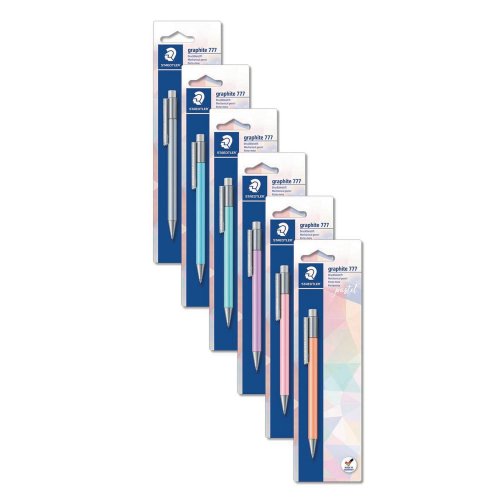 Lyijytäytekynä Staedtler graphite 777 0,5mm blister värilajitelma, hinta 2,93€