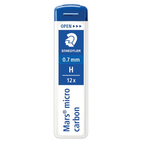 Lyijytäytekynän lyijy kovuus H irtolyijy 0,7 mm Staedtler mars micro 0,7h 12kpl, hinta 3,08€
