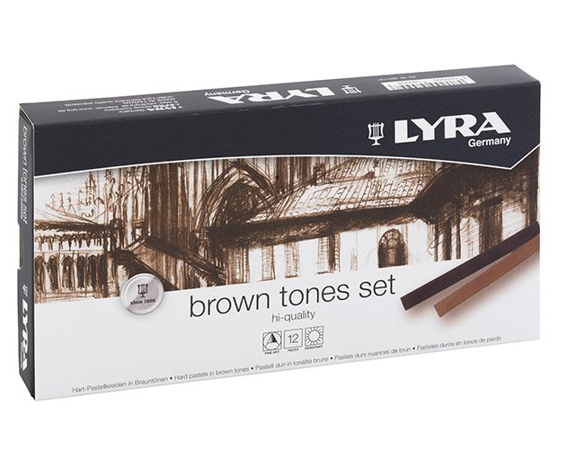 Pastelliliitu Lyra ruskea lajitelma /12, hinta 18,74€