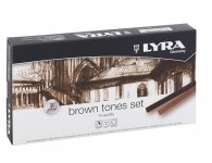Pastelliliitu Lyra ruskea lajitelma /12