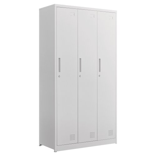 Lyreco 3-ovinen vaatekaappi 174cm valkoinen, hinta 595€
