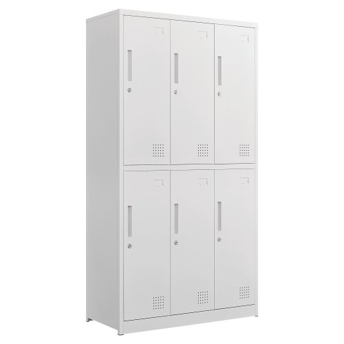 Lyreco 6-lokeroinen pukukaappi 174cm valkoinen, hinta 634€