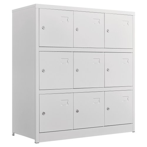 Lyreco 9-lokeroinen pukukaappi 100cm valkoinen, hinta 462€
