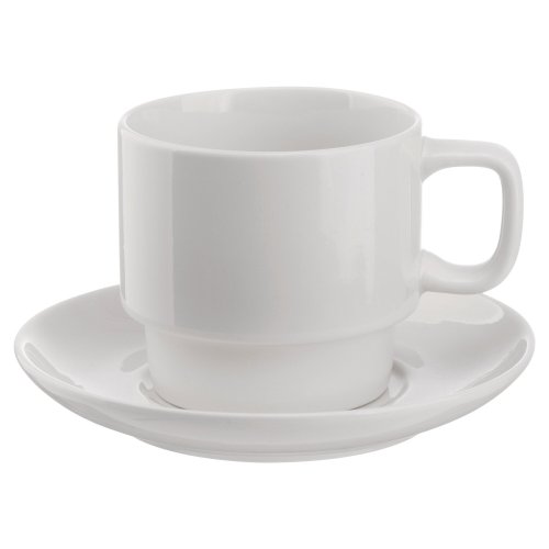 Lyreco ceramic set - 6 cups (200ml) and 6 saucers 6kpl, hinta 17,36€