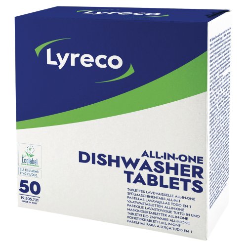 Lyreco dishwashing tabs all-in-one, pack of 50 50kpl, hinta 11,49€