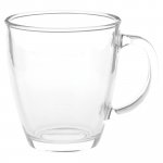 Lyreco glass mugs, clear, 387ml - pack of 6 6kpl