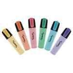 Lyreco pastel highlighters, assorted colours - pack of 6 6kpl