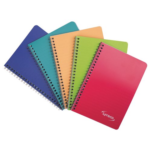 Lyreco polycolor ruled notebook a5, assorted colours - pack of 5 5kpl, hinta 7,96€
