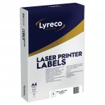 Lyreco premium laser printer labels 99.1 x 67.7mm - box of 2000