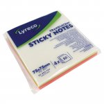 Lyreco translucid sticky notes, 76mm - pack of 4 4kpl