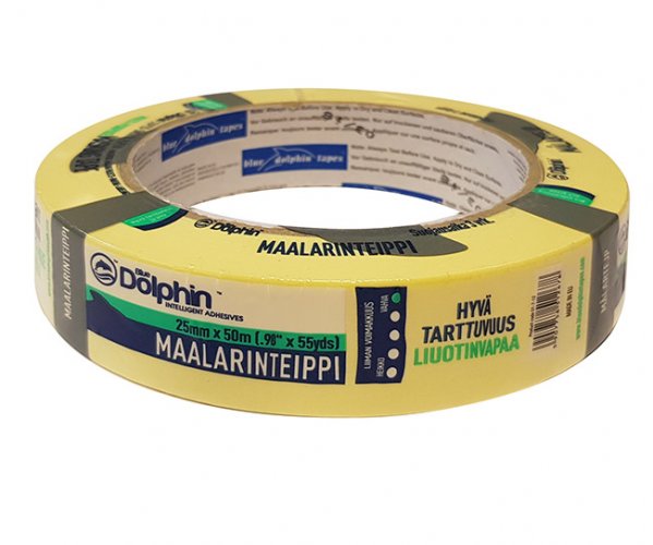 Maalarinteippi BD MT-6273 38mmx50m keltainen, hinta 2,60€
