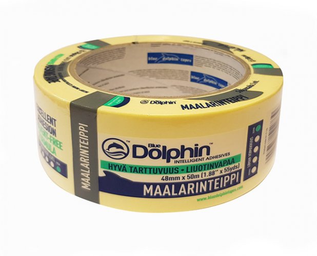 Maalarinteippi BD MT-6273 48mmx50m keltainen, hinta 2,60€