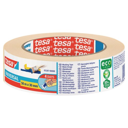Maalarinteippi Tesa 5287-0 liuotteeton 30mm x 50m, hinta 9,46€