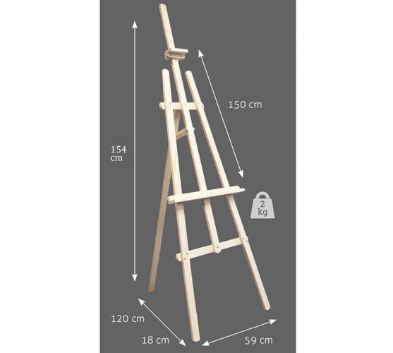 Maalausteline Classic La Palma Ateljee kolmijalkainen mäntyä, hinta 63,83€