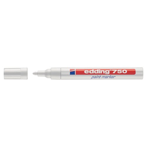 Maalikynä Edding 750 pyöreä 2-4mm valkoinen, hinta 5,81€