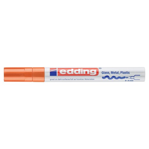 Maalikynä Edding 750 pyöreä 2-5mm oranssi, hinta 5,81€