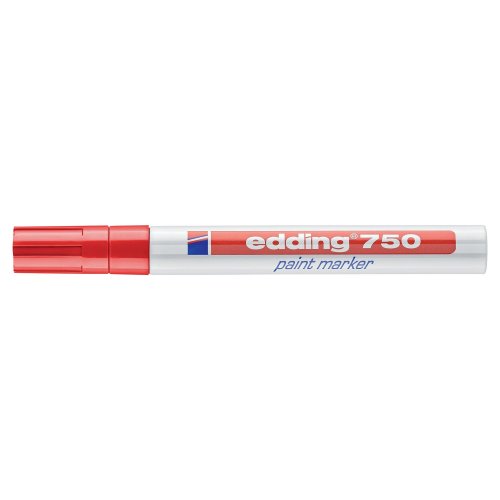 Maalikynä Edding 750 pyöreä 2-5mm punainen, hinta 5,63€