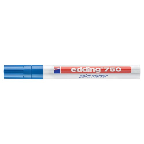 Maalikynä Edding 750 pyöreä 2-5mm sininen, hinta 5,63€