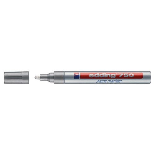 Maalikynä Edding 750 pyöreä 2-4mm hopea, hinta 5,81€